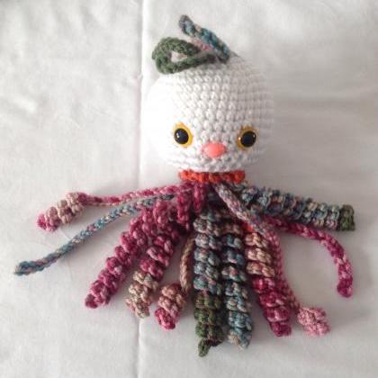 Crochet Baby Rattle Crochet Jellyfish Handmade..