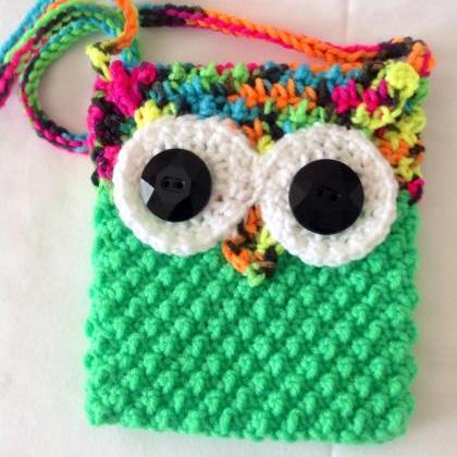 Crochet Owl Purse Little Girl Purse Small Purse..