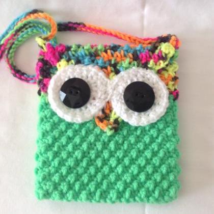 Crochet Owl Purse Little Girl Purse Small Purse..
