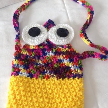 Crochet Girl's Purse Bright Yellow..