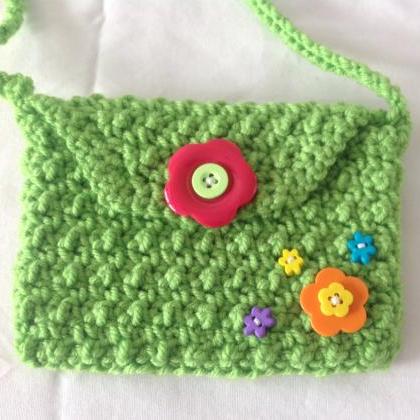 Crochet Girls Purse Handmade Purse Crochet Small..