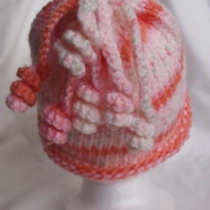 Knit Baby Hat, Girl Knit Hat, Newborn Knit Hat,..