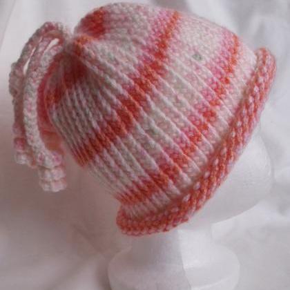 Knit Baby Hat, Girl Knit Hat, Newborn Knit Hat,..