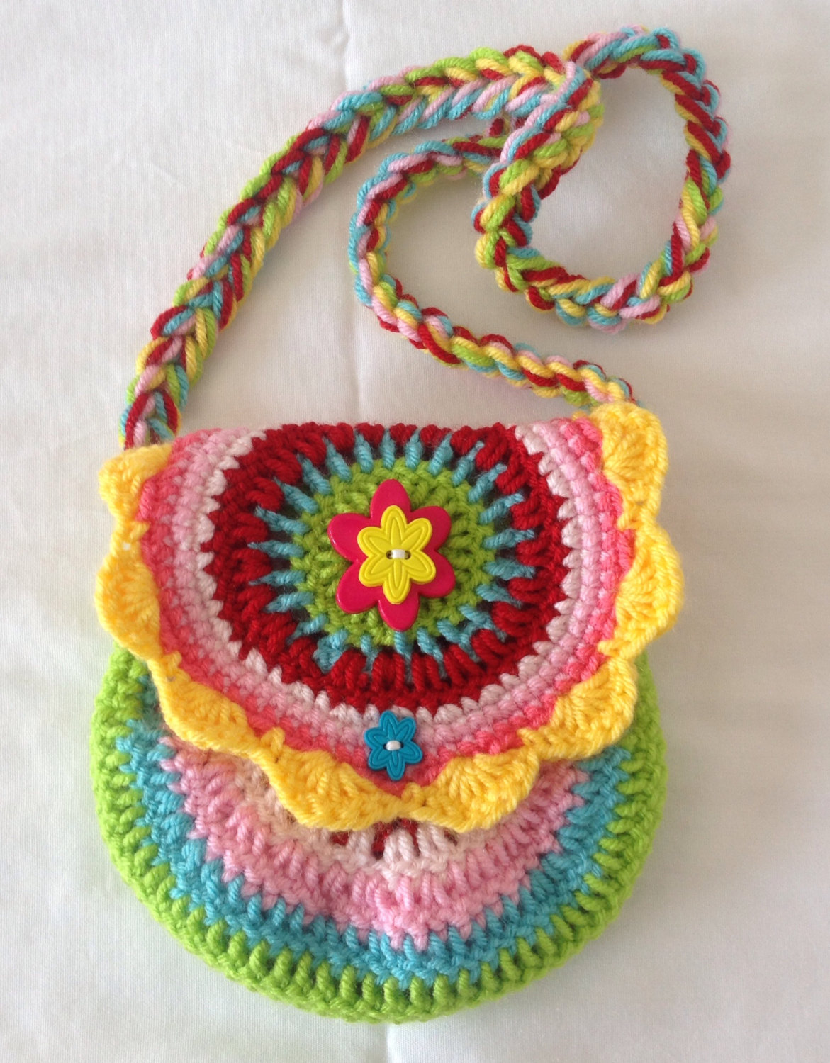 Crochet Bright Purse Small Purse Colorful Purse Toddler Bag Little Girl Purse Small Hand Bag
