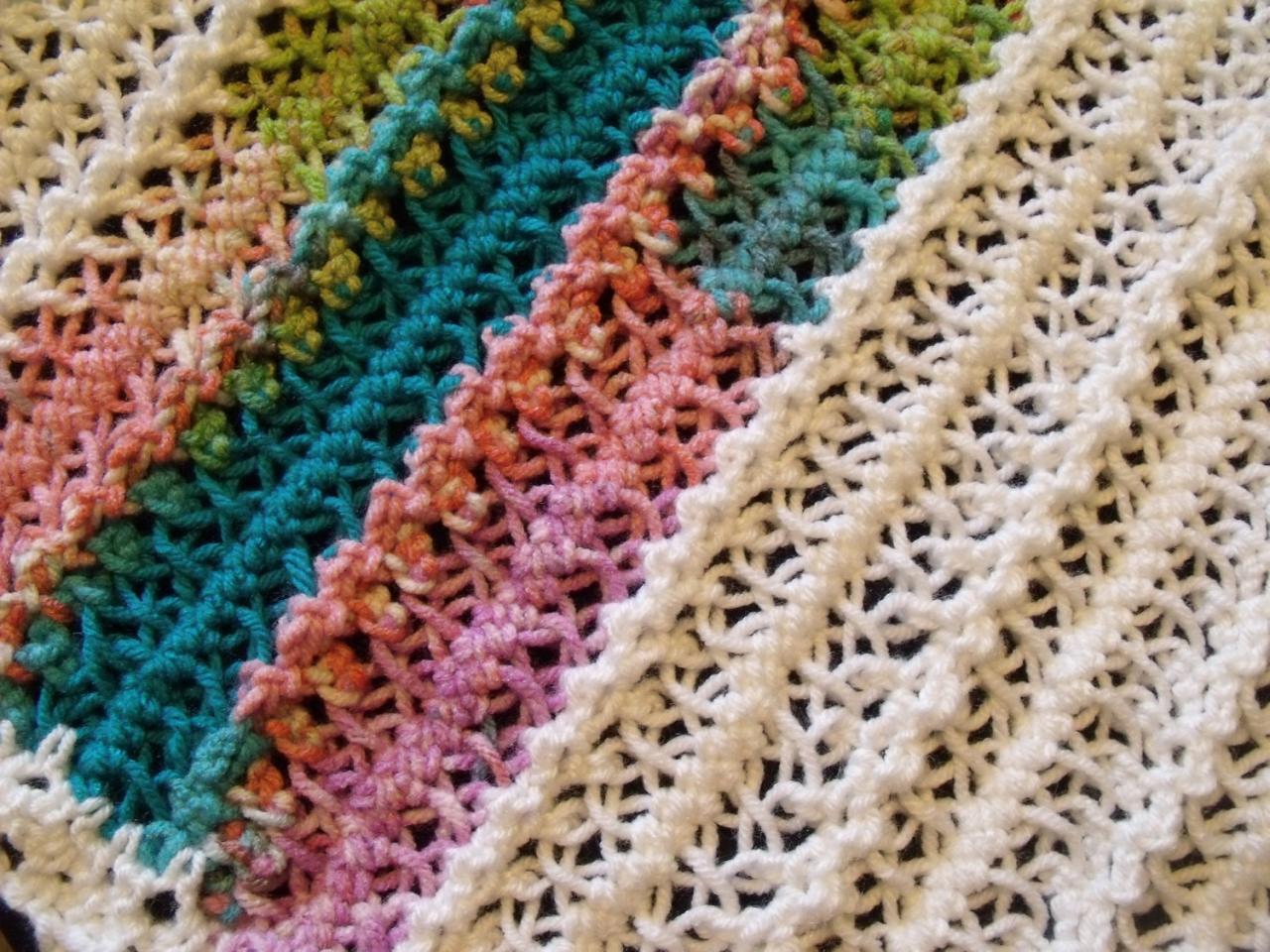 hairpin lace crochet baby afghan